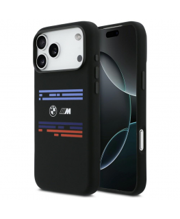 BMW M Silicon Horizontal Line MagSafe Case for iPhone 17 Pro Max