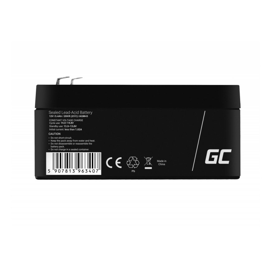 Green Cell AGM43 laetav aku Suletud pliiaku (VRLA) 3400 mAh 12 V – 3