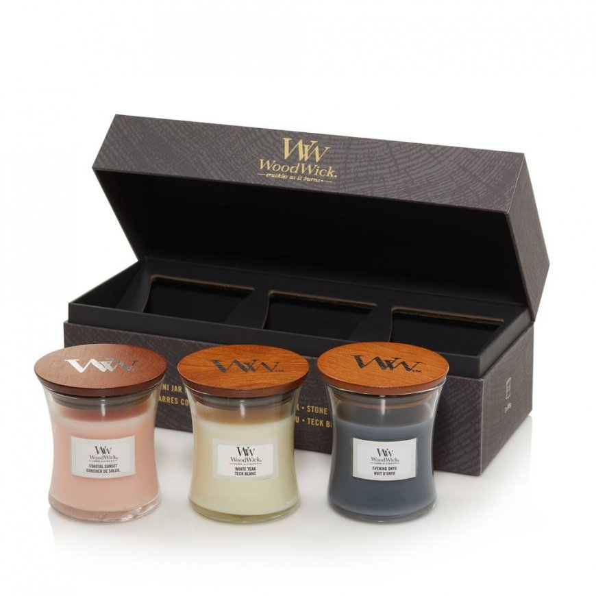 WoodWick Mini Jar Floral Giftset vaska