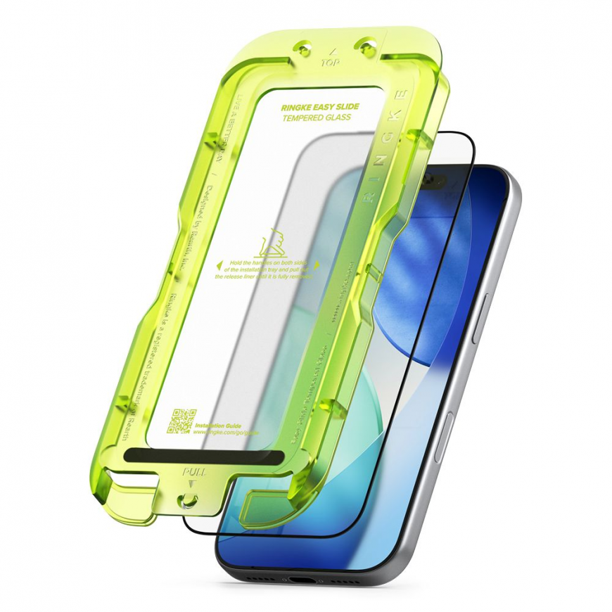 Ringke Easy Slide 2-pack tempered glass for iPhone 17 Pro - blac – 2