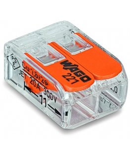 Wago 221-412 коннектор Cage Clamp Оранжевый, Прозрачный