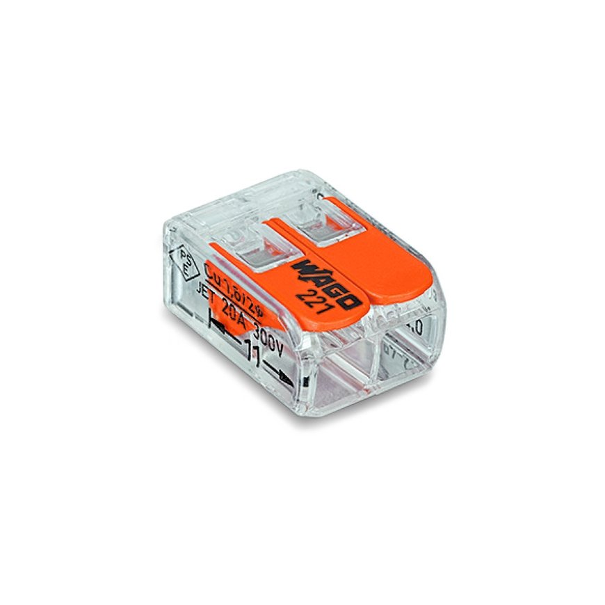 Wago 221-412 vadu savienotājs Cage Clamp