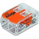 Wago 221-412 vadu savienotājs Cage Clamp Oranžs, Caurspīdīgs Wago 221-412 vadu savienotājs Cage Clamp Oranžs, Caurspīdīgs