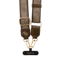 Guess Crossbody Strap PU 4G Metal Logo Brown