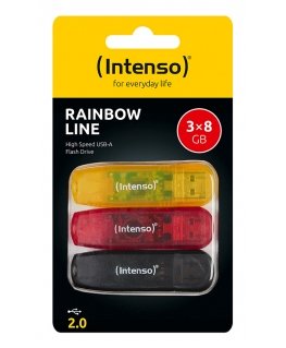 Intenso 3502463 USB zibatmiņa 8 GB USB Type-A 2.0 Daudzkrāsains