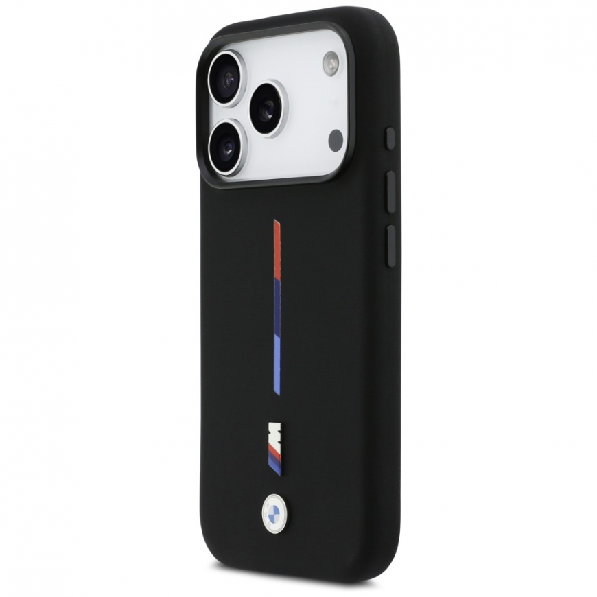 BMW M Silicon Tricolor Line MagSafe Case for iPhone 17 Pro Black – 2