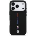 BMW M Silicon Tricolor Line MagSafe Case for iPhone 17 Pro Black