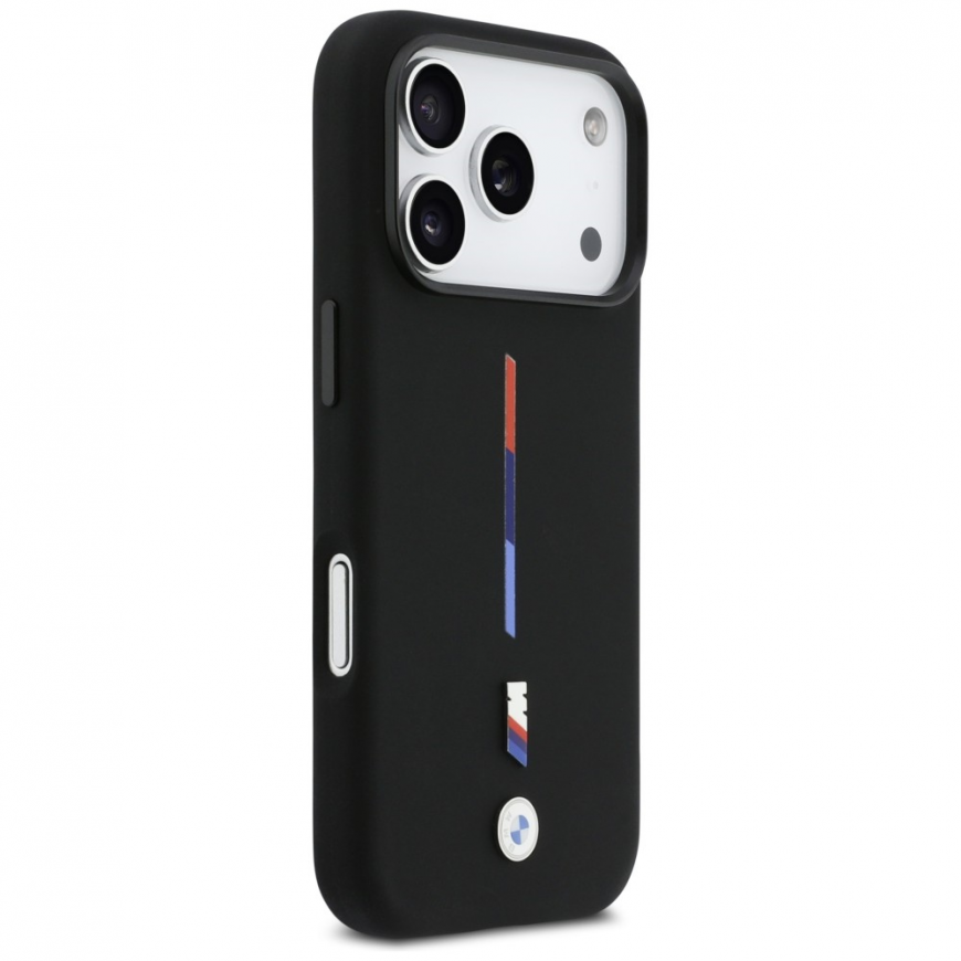 BMW M Silicon Tricolor Line MagSafe Case for iPhone 17 Pro Black – 4