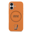 Red Bull Silicone Blue Ring MagSafe Case for iPhone 17 Orange