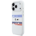 BMW M Silicon Horizontal Line MagSafe Case for iPhone 17 Pro Whi