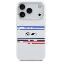 BMW M Silicon Horizontal Line MagSafe Case for iPhone 17 Pro Whi