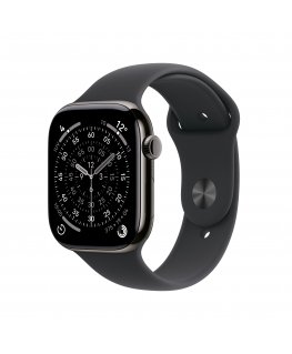 Apple Watch Series 11 OLED 46 mm Цифровой 416 x 496 пикселей Сенсорный экран 5G Титановый Wi-Fi GPS (спутниковый)