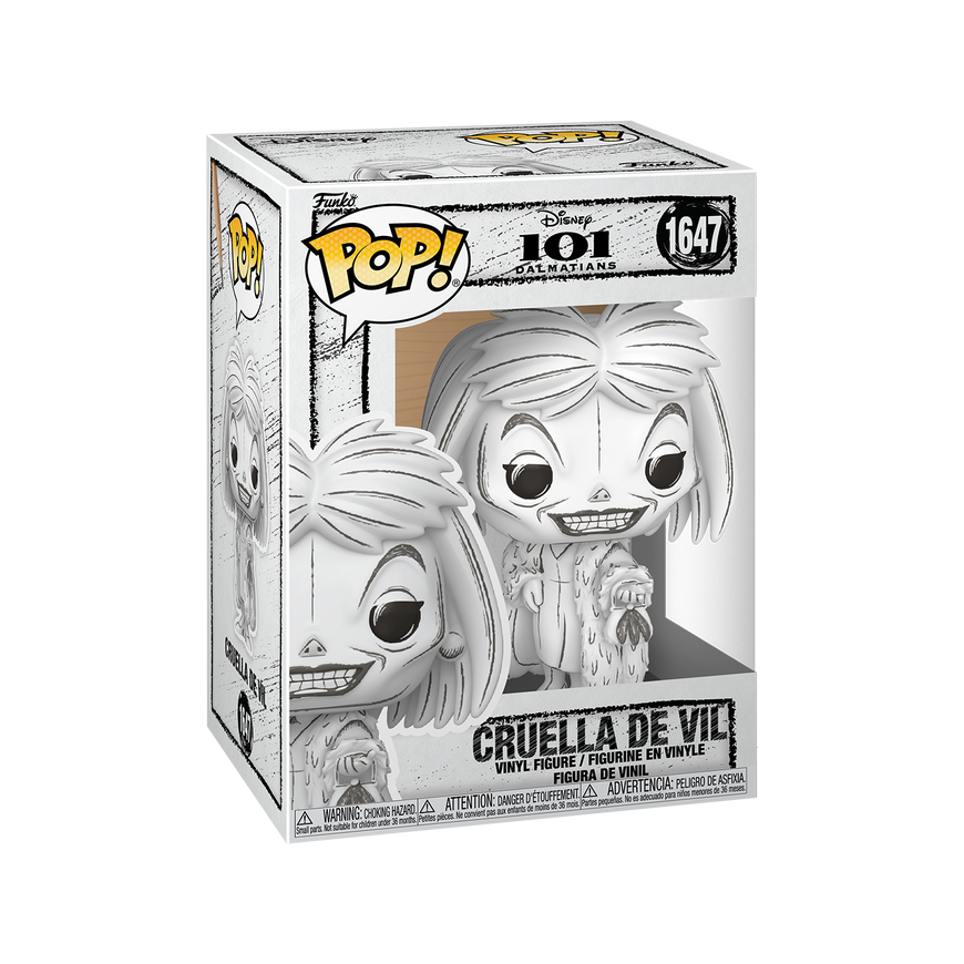 FUNKO POP! Vinyl: Фигурка: Disney: 101 Dalmatians - Cruella de Vil (Sketched Deco)