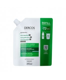 Vichy DERCOS anti-hiuslämpöä rasvaisille hiuksille täyttöpakkaus 390 ml