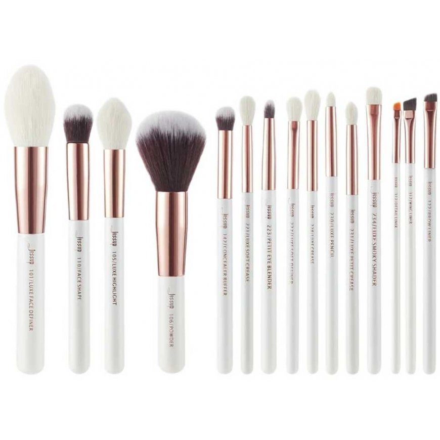 Jessup Luxury "Violet Face Architect Collection" Makeup Brush and Sponge Set, 11 pcs. – 2