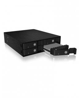 ICY BOX IB-2240SSK 13,3 cm (5.25") Atminties disko dėklas Juoda
