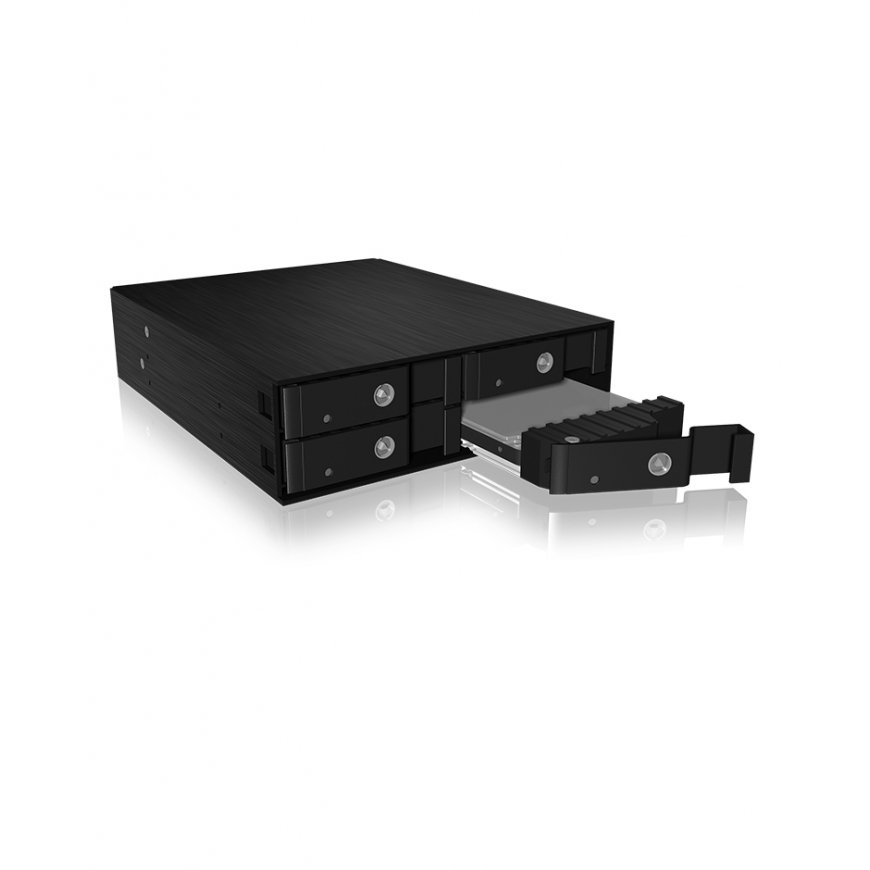 ICY BOX IB-2240SSK 13,3 cm (5.25") Atminties disko dėklas Juoda