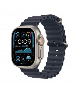 Apple Watch Ultra 2 GPS + Cellular 49mm Natural Titanium Case with Navy Ocean Band