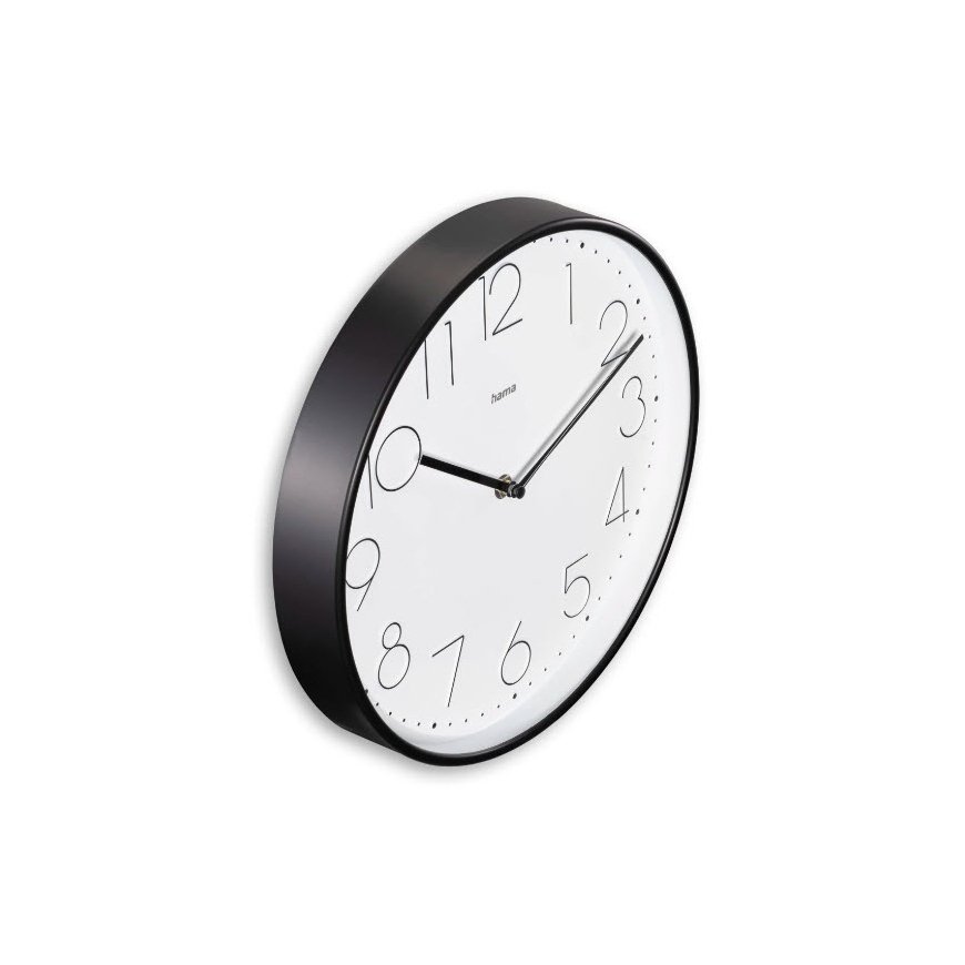 Hama Corsica Quartz clock Round Black, White – 2