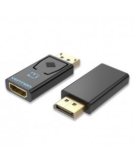 Vention HBMB0 kabeļu spraudņu pāreja DP HDMI Melns