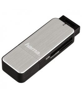 Hama 123900 card reader USB 3.2 Gen 1 (3.1 Gen 1) Black, Silver