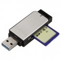 Hama 123900 kaardilugeja USB 3.2 Gen 1 (3.1 Gen 1) Must, Hõbe Hama 123900 kaardilugeja USB 3.2 Gen 1 (3.1 Gen 1) Must, Hõbe