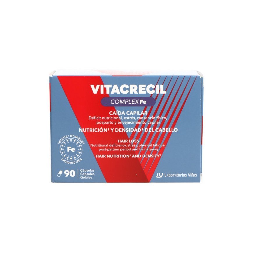 VITACRECIL COMPLEX FE plaukų slinkimui kapsulės 90 vnt.