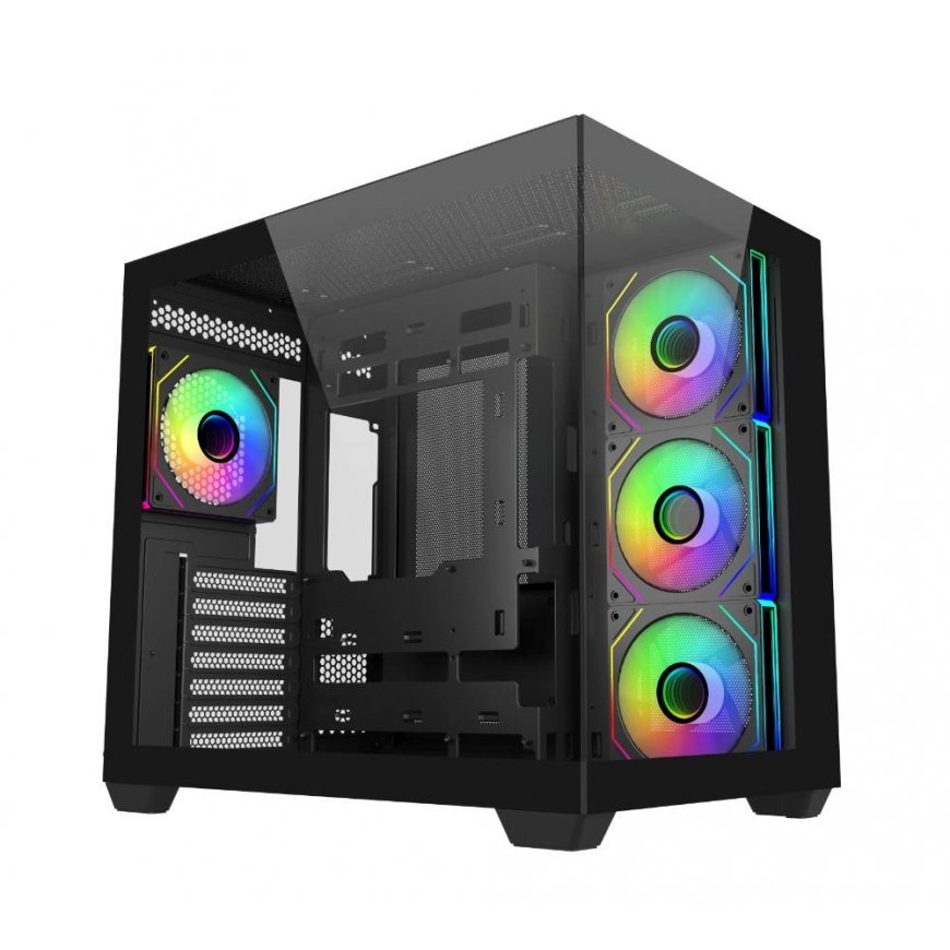 Cooler Master korpus Elite 681, ATX, läbipaistev külgsein, 4x 120mm ARGB ventilaator, Must – 2