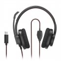 Hama HS-USB400 V2 Austiņas Vadu Birojs / zvanu centrs USB Type-A Melns, Sarkans Hama HS-USB400 V2 Austiņas Vadu Birojs / zvanu centrs USB Type-A Melns, Sarkans