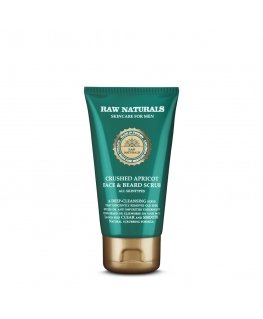 Raw Naturals, Скраб для лица и бороды с абрикосом, веганский, отшелушивающий скраб, 75 мл