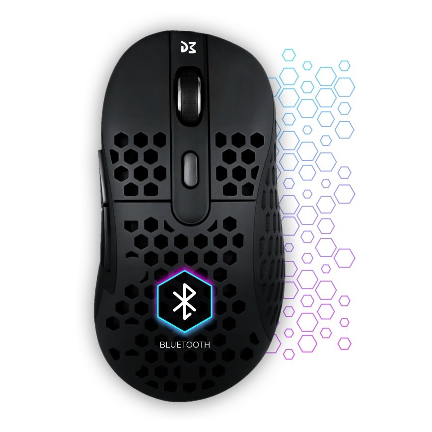 Dream Machines DM6 Holey Trio kompiuterio pelė RD belaidis ryšys + „Bluetooth“ 19000 DPI – 2