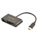 Gembird UHB-CR3-02 кардридер USB 3.2 Gen 1 (3.1 Gen 1) Type-C Черный Gembird UHB-CR3-02 кардридер USB 3.2 Gen 1 (3.1 Gen 1) Type-C Черный