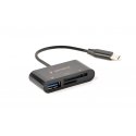 Gembird UHB-CR3-02 кардридер USB 3.2 Gen 1 (3.1 Gen 1) Type-C Черный Gembird UHB-CR3-02 кардридер USB 3.2 Gen 1 (3.1 Gen 1) Type-C Черный