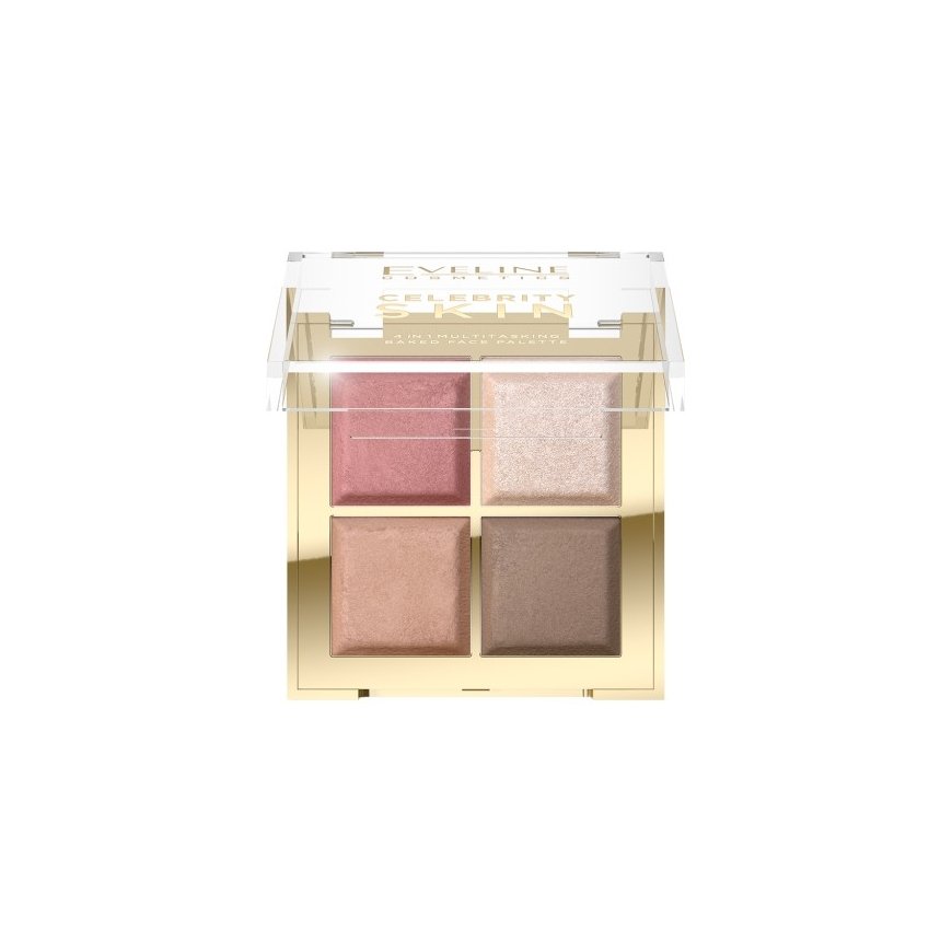 Eveline Cosmetics „Celebrity Skin Baked“ daudzfunkcionālā kontūrēšanas palete 4in1 16g