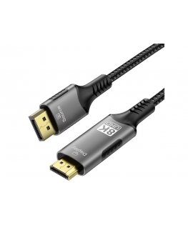 PremiumCord DisplayPort 1.4 to HDMI 2.1 cable for 8K@60Hz, 4K@144Hz, 2m