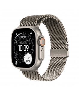 Apple Watch Ultra 3 GPS + Cellular 49mm Natural Titanium Case with Natural Titanium Milanese Loop - Large