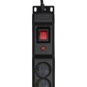 Activejet COMBO 12 kištukinių lizdų maitinimo juosta 1,5m juoda Activejet COMBO 12 kištukinių lizdų maitinimo juosta 1,5m juoda