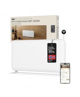 AENO Premium Eco Smart Quadro sieninis šildytuvas, 500 W, 50 x 50 cm, grūdintas stiklas, infraraudonųjų spindulių + konvekcinis 