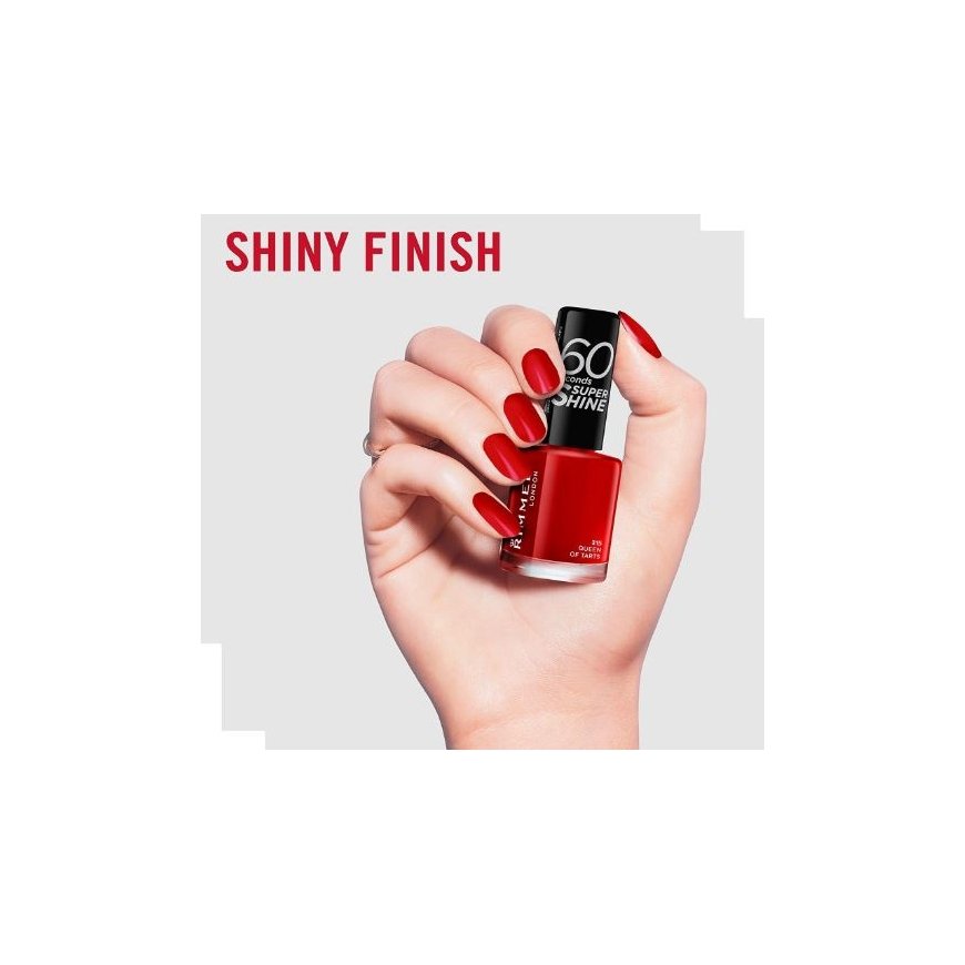 Rimmel 60 Seconds Super Shine kynsilakka 8 ml Punainen – 3