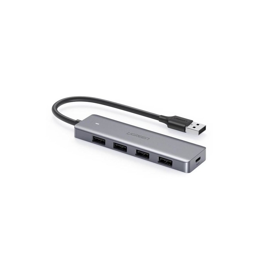 Ugreen 50985 sąsajos šakotuvas USB 3.2 Gen 1 (3.1 Gen 1) Type-A 5000 Mbit/ai Sidabras