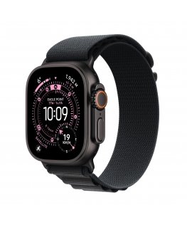 Apple Watch Ultra 3 GPS + Cellular 49mm Black Titanium Case with Black Alpine Loop - Large