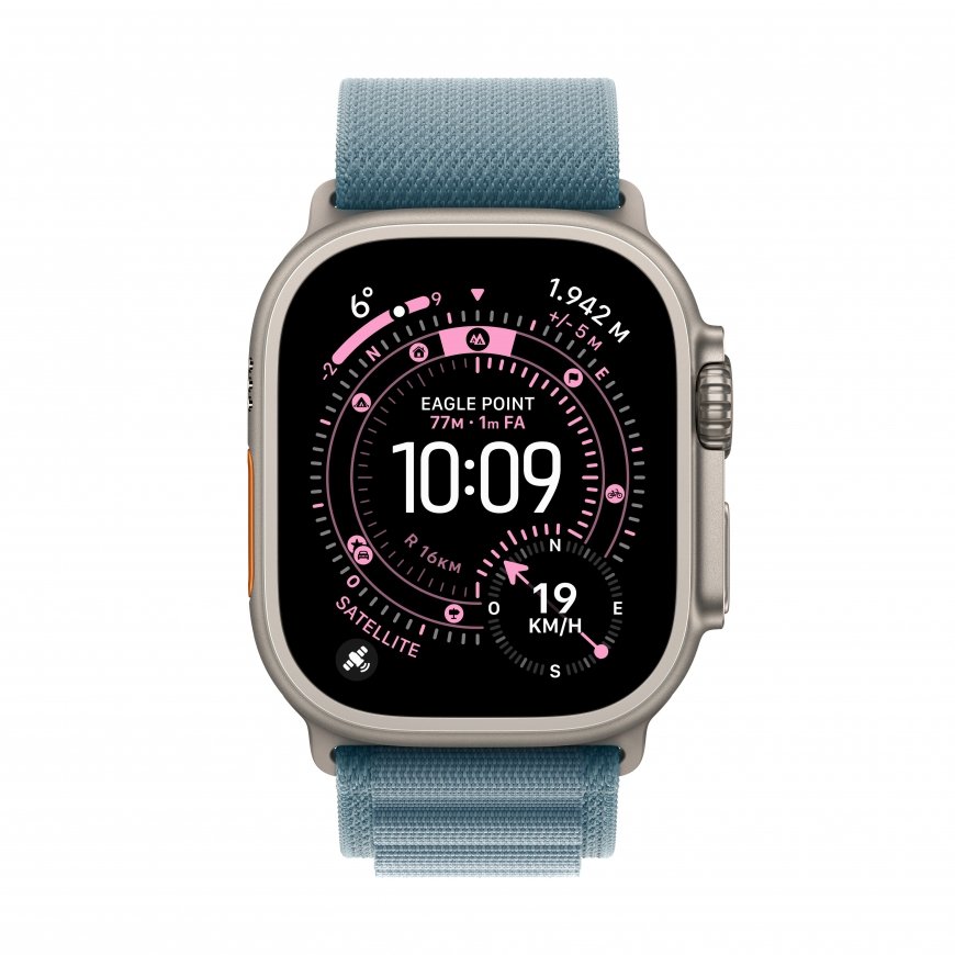 Apple Watch Ultra 3 OLED 49 mm Цифровой 422 x 514 пикселей Сенсорный экран 5G Титановый Wi-Fi GPS (с – 2