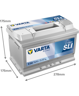 VARTA Battery 12V 74Ah/750A B13
