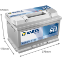 Akumulators VARTA 12V 74Ah/750A B13 Akumulators VARTA 12V 74Ah/750A B13