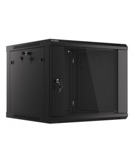KARSTO RAMELES INSTALĀCIJAS SKAPIS 19" 9U 600X600 MELNS LANBERG PERFORĒTA DURVIS (PLAKANS IEPAKOJUMS)