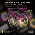 Corsair iCUE LINK RX140 MAX RGB Datora korpusam Ventilators 14 cm Melns 2 pcs Corsair iCUE LINK RX140 MAX RGB Datora korpusam Ventilators 14 cm Melns 2 pcs
