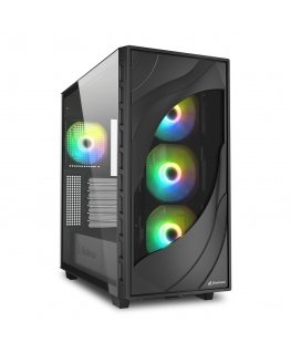 Sharkoon REBEL C80G RGB „Midi Tower“ Juoda