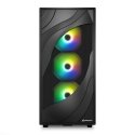 Sharkoon REBEL C80G RGB Midi Tower musta