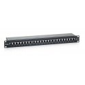 Equip 24-Port Cat.6 Shielded Patch Panel, Black Equip 24-Port Cat.6 Shielded Patch Panel, Black