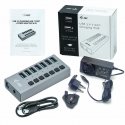 i-tec U3CHARGEHUB7 PDA/mobīlo telefonu lādētājs Universāls Pelēks AC Ātrā uzlāde Iekštelpas i-tec U3CHARGEHUB7 PDA/mobīlo telefonu lādētājs Universāls Pelēks AC Ātrā uzlāde Iekštelpas
